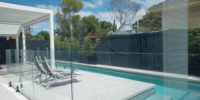 frameless glass pool fencing panels