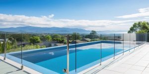 frameless glass pool fencing panels