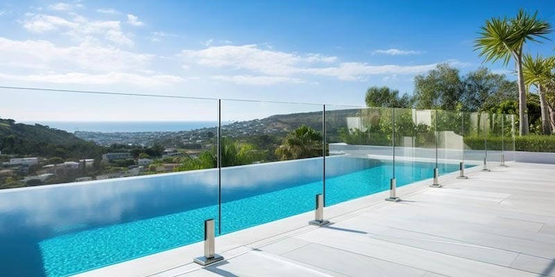 frameless glass pool fencing panels